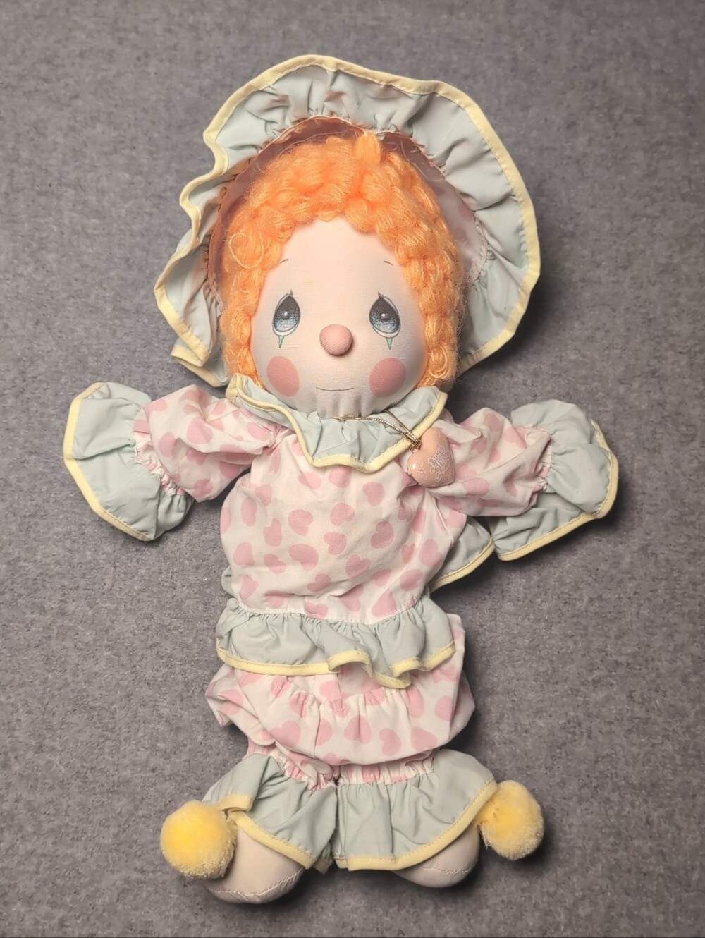Vintage 1985 Precious Moments Peggy Clown Cloth Doll Applause GUC Halloween